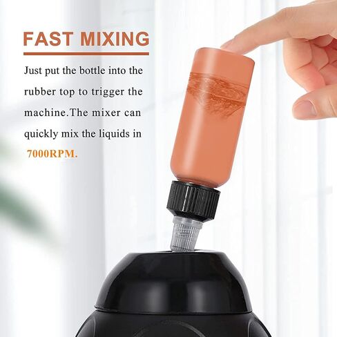 Mini Vortex Mixer, 7000rpm Lab Vortex Shakers for Paint, Pigment, Gel Polish and Eyelash Adhesive Rechargable Nail Polish Shaker Lab Paint Mixer with Stainless Balls in Saudi Arabia
