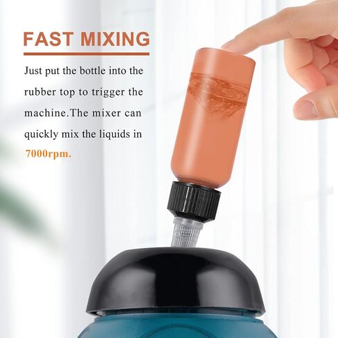 خلاط دوامي صغير، 7000 دورة في الدقيقة، هزازات مختبرية للطلاء والصبغات وطلاء الجل ولاصق الرموش، خلاط طلاء أظافر قابل لإعادة الشحن مع كرات مقاومة للصدأ in Kuwait
