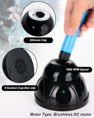 Roizefar Mini Vortex Mixer, Airbrush Paint Mixer, Acrylic Paints Mixing, Lab Vortex Shakers for Inks, Nail Polish, Eyelash Adhesives, Include 120 pcs Stainless Steel Mixing Balls and 2 Thinner in Kuwait