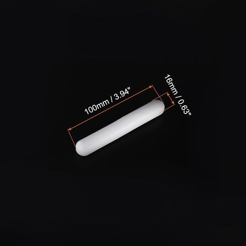 MECCANIXITY محرك مغناطيسي خلاط قضيب تحريك 100 مم (3.94 بوصة) × 16 مم شكل اسطوانة PTFE طلاء مغناطيس أبيض للمختبر 1 قطعة in Saudi Arabia