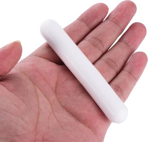 MECCANIXITY محرك مغناطيسي خلاط قضيب تحريك 100 مم (3.94 بوصة) × 16 مم شكل اسطوانة PTFE طلاء مغناطيس أبيض للمختبر 1 قطعة in Saudi Arabia