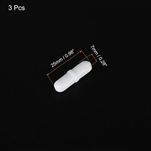 MECCANIXITY Magnetic Stirrer Mixer Stir Bar Rod 12mm(0.47") x6mm with Ring Shape PTFE Coating Magnet White for Laboratory 3Pcs in Saudi Arabia