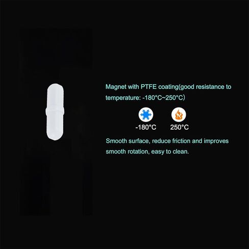 MECCANIXITY Magnetic Stirrer Mixer Stir Bar Rod 12mm(0.47") x6mm with Ring Shape PTFE Coating Magnet White for Laboratory 3Pcs in Saudi Arabia