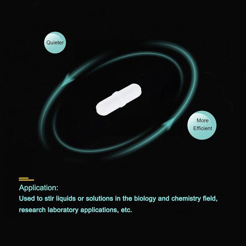 MECCANIXITY Magnetic Stirrer Mixer Stir Bar Rod 12mm(0.47") x6mm with Ring Shape PTFE Coating Magnet White for Laboratory 3Pcs in Saudi Arabia