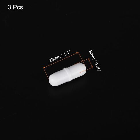 MECCANIXITY Magnetic Stirrer Mixer Stir Bar Rod 12mm(0.47") x6mm with Ring Shape PTFE Coating Magnet White for Laboratory 3Pcs in Saudi Arabia