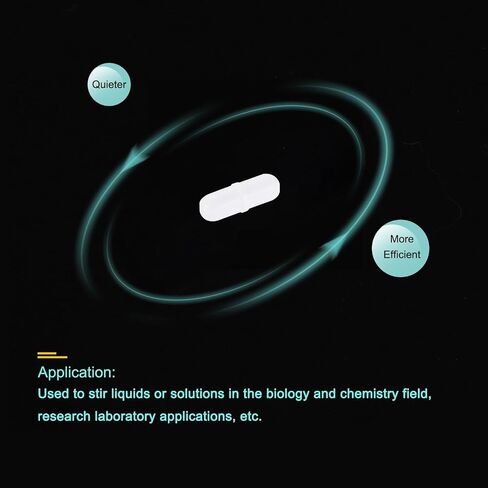 MECCANIXITY Magnetic Stirrer Mixer Stir Bar Rod 12mm(0.47") x6mm with Ring Shape PTFE Coating Magnet White for Laboratory 3Pcs in Saudi Arabia