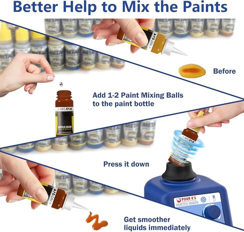 FOUR E'S SCIENTIFIC 200 قطعة من كرات الخلط مقاس 7/32 بوصة، ملحقات للخلاط الدوامي الصغير in Kuwait