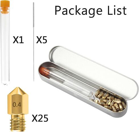0.3MM MK8 Ender 3 Nozzles 10 pcs 3D Printer Brass Nozzles Extruder for Makerbot Creality CR-10 with 3 Needles and Metal Storage Box (0.3mm) in Kuwait