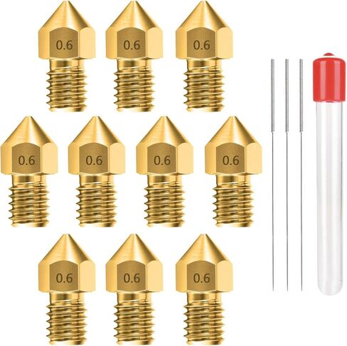 0.3MM MK8 Ender 3 Nozzles 10 pcs 3D Printer Brass Nozzles Extruder for Makerbot Creality CR-10 with 3 Needles and Metal Storage Box (0.3mm) in Kuwait