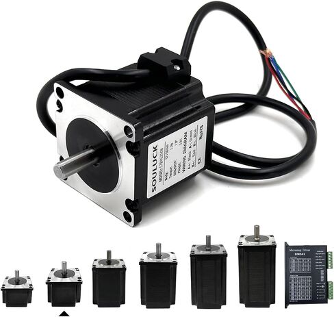 Nema 23 Stepper Motor 57x57x112mm Body 1.8 Stepper Angle 4.0A,Torque 2.8N,2 Phase 4-Lead with 80cm Cable for 3D Printer, CNC Machine and Robotics in Saudi Arabia