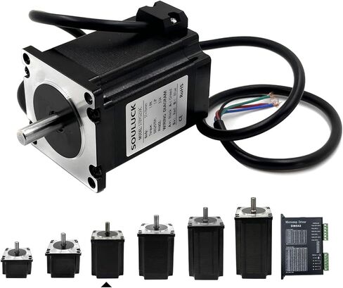 Nema 23 Stepper Motor 57x57x112mm Body 1.8 Stepper Angle 4.0A,Torque 2.8N,2 Phase 4-Lead with 80cm Cable for 3D Printer, CNC Machine and Robotics in Kuwait