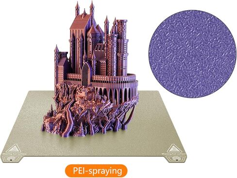 Flexible PEO+PEI Textured Print Build Plate 310x310mm, Smooth PEO+PEI Spring Steel Bed Plate for CR-10, Artillery SW-X1/X2, Anet A8 Plus in Kuwait