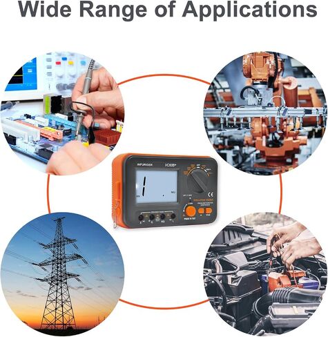 YF-6688B Digital Insulation Resistance Tester MegOhmmeter DC AC Voltmeter,Test Voltage 5000V,Insulation Resistance 200G Ohms with Large LCD Backlit and High Volt Indication in Saudi Arabia