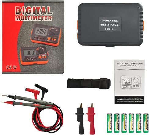 YF-6688B Digital Insulation Resistance Tester MegOhmmeter DC AC Voltmeter,Test Voltage 5000V,Insulation Resistance 200G Ohms with Large LCD Backlit and High Volt Indication in Saudi Arabia
