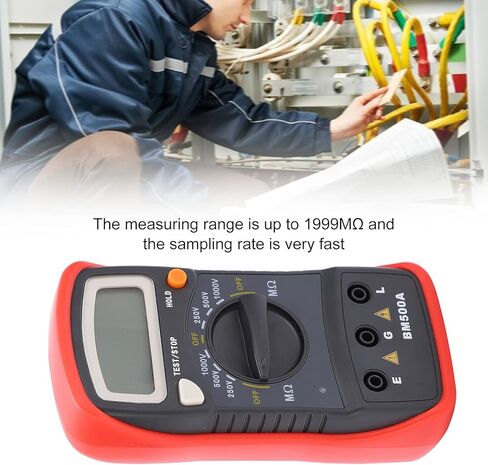 المقاومة الرقمية شاشة الكريستال السائل Megohmmeter ، BM500A 1000 فولت المتعدد LCD اختبار المقاومة اختبار الإلكترونية للصيانة in Kuwait