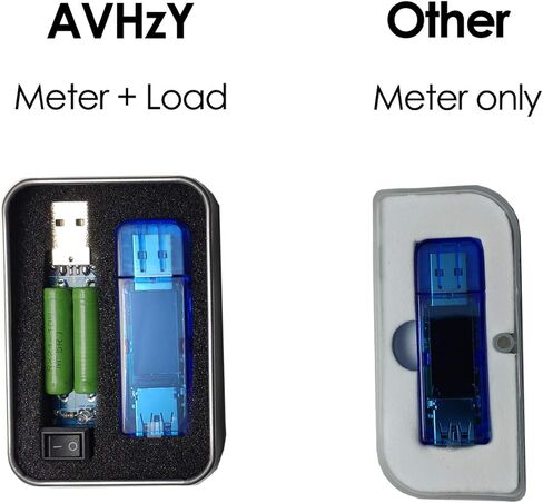 USB 3.0 Power Meter Tester AT35 USB Load Digital Multimeter Current Tester Voltage Detector DC 30.00V 4.000A Test Speed of Charger Cables QC 2.0/3.0 AP 2.4A (AT35+Load) in Kuwait