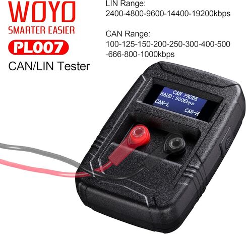 PL007 CAN محلل الحافلة لأداة تشخيص السيارات، التعرف التلقائي على CAN-H وCAN-L، نطاق CAN 100-1000 كيلوبت في الثانية، تحليل LIN لاختبار الأسلاك، نطاق LIN 2400-19200 كيلوبت في الثانية in Kuwait