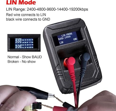 PL007 CAN محلل الحافلة لأداة تشخيص السيارات، التعرف التلقائي على CAN-H وCAN-L، نطاق CAN 100-1000 كيلوبت في الثانية، تحليل LIN لاختبار الأسلاك، نطاق LIN 2400-19200 كيلوبت في الثانية in Kuwait
