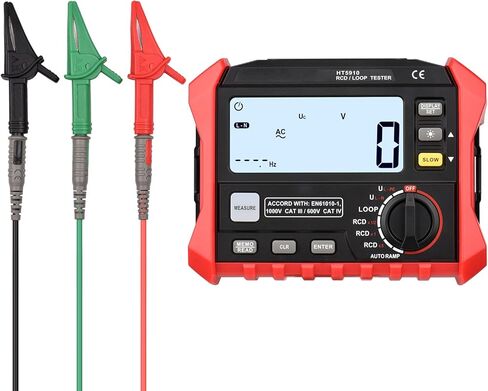 HT5910 4.7 بوصة LCD الرقمية المقاومة متر تسرب التبديل اختبار RCD/حلقة اختبار 1000 تخزين البيانات Megohmmeter الفولتميتر مع الإضاءة الخلفية in Kuwait