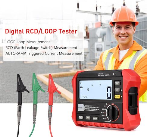 HT5910 4.7 بوصة LCD الرقمية المقاومة متر تسرب التبديل اختبار RCD/حلقة اختبار 1000 تخزين البيانات Megohmmeter الفولتميتر مع الإضاءة الخلفية in Kuwait