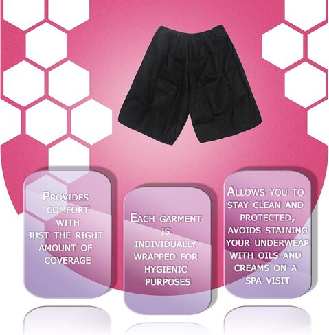 AMZ Medical Supply Disposable Boxer Shorts Unisize. Pack of 200 Dark Blue Disposable Shorts Medical with Elastic Waist, No Pockets. Breathable PP Disposable Exam Shorts Medical for Massage, Hospital in Saudi Arabia