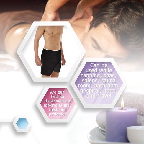 AMZ Medical Supply Disposable Boxer Shorts Unisize. Pack of 200 Dark Blue Disposable Shorts Medical with Elastic Waist, No Pockets. Breathable PP Disposable Exam Shorts Medical for Massage, Hospital in Saudi Arabia