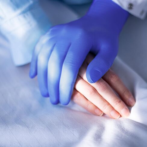 500 عبوة من قفازات ترونيكس للفحص باللون البنفسجي والأزرق النتريل، قفازات طبية للاستعمال مرة واحدة، قفازات للفحص الكيميائي، خالية من البودرة (متوسطة) in Kuwait