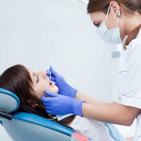 500 عبوة من قفازات ترونيكس للفحص باللون البنفسجي والأزرق النتريل، قفازات طبية للاستعمال مرة واحدة، قفازات للفحص الكيميائي، خالية من البودرة (متوسطة) in Kuwait