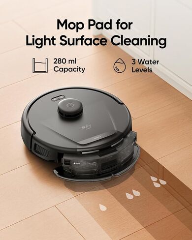 eufy L60 Hybrid Robot Vacuum with Self Empty Station, Hair Detangling Technology, Up to 60 Days of Hands Free Cleaning, Ultra Strong 5,000 Pa Suction to Remove Hair, Dust, Mop Pad in Saudi Arabia