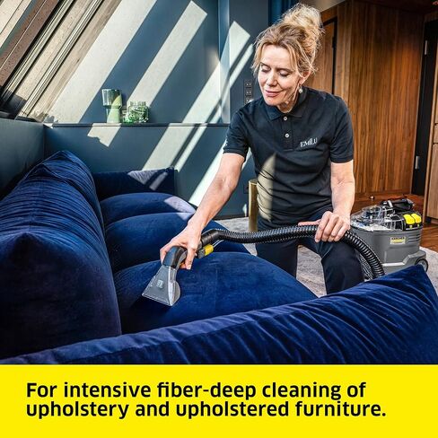 كارشر بوزي 8/1 مستخرج السجاد التجاري 12.5 رطل لكل بوصة مربعة - منظف البقع، مزيل البقع، سجاد المنطقة، منظف السجاد والمفروشات - تخزين الملحقات على متن الطائرة - خزان سعة 3.9 جالون in Kuwait