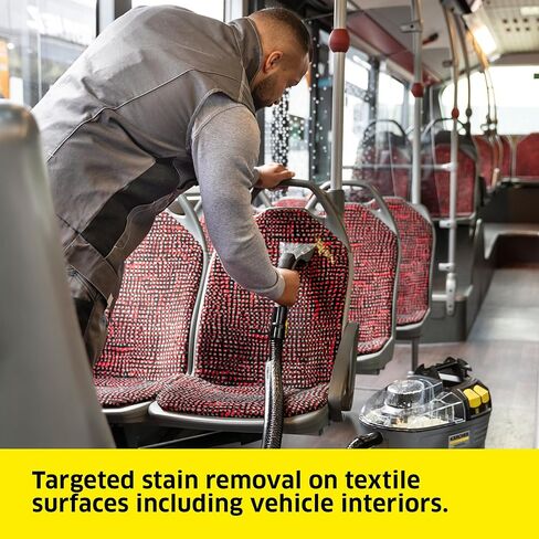 كارشر بوزي 8/1 مستخرج السجاد التجاري 12.5 رطل لكل بوصة مربعة - منظف البقع، مزيل البقع، سجاد المنطقة، منظف السجاد والمفروشات - تخزين الملحقات على متن الطائرة - خزان سعة 3.9 جالون in Kuwait