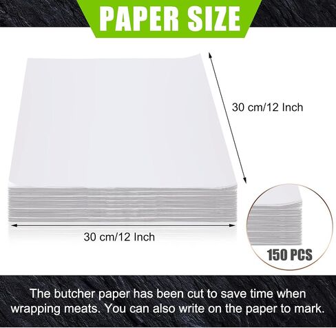 Sublimation White Butcher Paper Disposable Butcher Paper Sheets Square Meat Sheet Precut Butcher Paper No Wax Butcher Paper for Heat Press, Wrapping Meat, Art Project (50 Pieces, 12 x 12 Inches) in Saudi Arabia