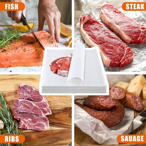 Sublimation White Butcher Paper Disposable Butcher Paper Sheets Square Meat Sheet Precut Butcher Paper No Wax Butcher Paper for Heat Press, Wrapping Meat, Art Project (50 Pieces, 12 x 12 Inches) in Saudi Arabia
