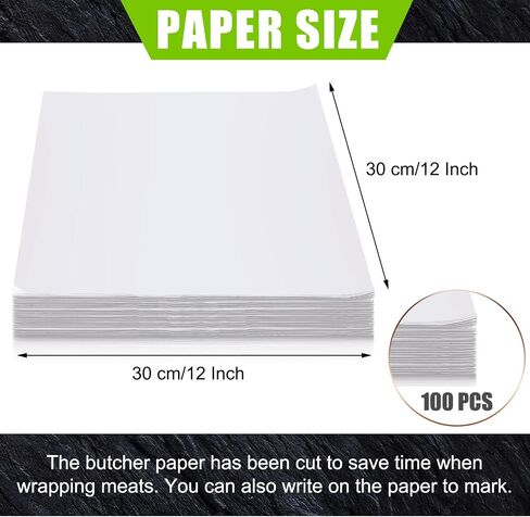 Sublimation White Butcher Paper Disposable Butcher Paper Sheets Square Meat Sheet Precut Butcher Paper No Wax Butcher Paper for Heat Press, Wrapping Meat, Art Project (50 Pieces, 12 x 12 Inches) in Saudi Arabia