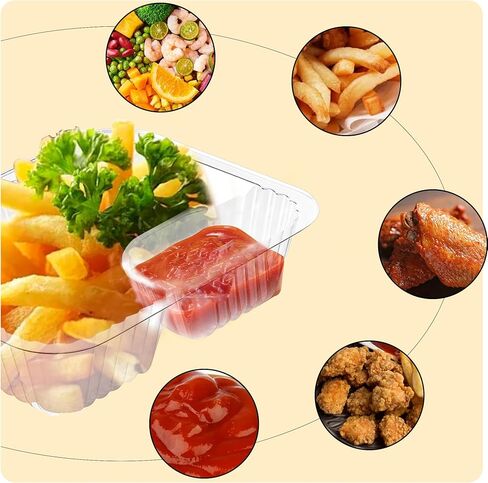 200 عبوة من صواني الناتشو للاستعمال مرة واحدة، حاملات شرائح الناتشو السميكة، 6.5 بوصة × 5 بوصة، حاويات بلاستيكية للوجبات الخفيفة لغمس الجبن، صواني الوجبات الخفيفة الشفافة للكرنفالات، والحفلات، ومستلزمات الأفلام الليلية in Kuwait