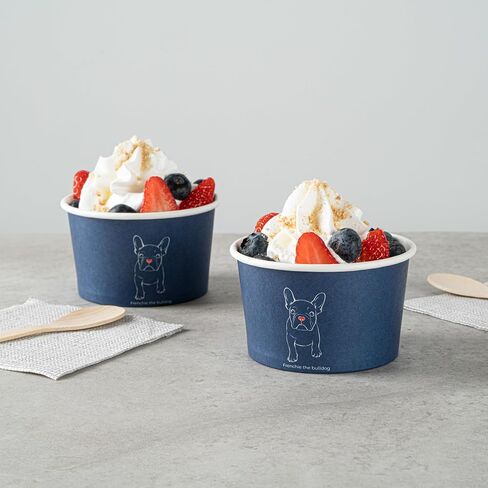 Restaurantware - Coppetta 5 Ounce Dessert Cups, 50 Disposable Ice Cream Cups - Lids Sold Separately, Sturdy, Frenchie Paper FroYo Bowls, For Hot And Cold Foods, Perfect For Gelato Or Mousse in Saudi Arabia
