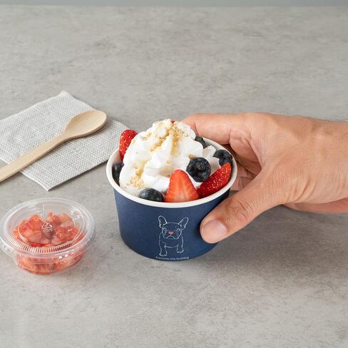 Restaurantware - Coppetta 5 Ounce Dessert Cups, 50 Disposable Ice Cream Cups - Lids Sold Separately, Sturdy, Frenchie Paper FroYo Bowls, For Hot And Cold Foods, Perfect For Gelato Or Mousse in Saudi Arabia