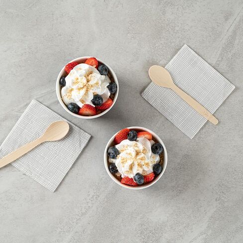 Restaurantware - Coppetta 5 Ounce Dessert Cups, 50 Disposable Ice Cream Cups - Lids Sold Separately, Sturdy, Frenchie Paper FroYo Bowls, For Hot And Cold Foods, Perfect For Gelato Or Mousse in Saudi Arabia