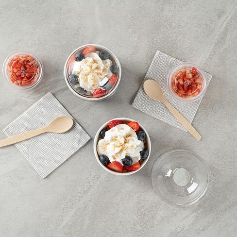 Restaurantware - Coppetta 5 Ounce Dessert Cups, 50 Disposable Ice Cream Cups - Lids Sold Separately, Sturdy, Frenchie Paper FroYo Bowls, For Hot And Cold Foods, Perfect For Gelato Or Mousse in Saudi Arabia