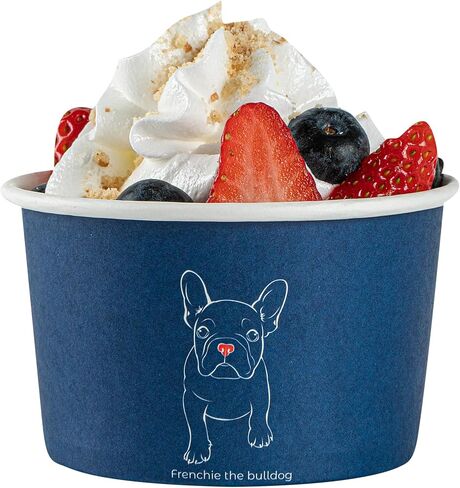 Restaurantware - Coppetta 5 Ounce Dessert Cups, 50 Disposable Ice Cream Cups - Lids Sold Separately, Sturdy, Frenchie Paper FroYo Bowls, For Hot And Cold Foods, Perfect For Gelato Or Mousse in Saudi Arabia