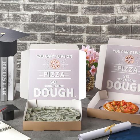 2 جهاز كمبيوتر شخصى صندوق المال للنقود هدية التخرج غراد صناديق بيتزا من الورق المقوى 10 × 10 بوصة مضحك هدية المال حامل صندوق بطاقة التخرج حاويات تناول الطعام في الخارج لبيتزا حفلة فئة 2024 النقدية DIY حامل المال in Kuwait