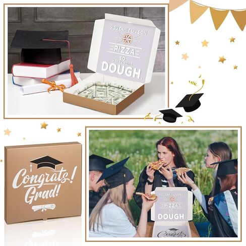 2 جهاز كمبيوتر شخصى صندوق المال للنقود هدية التخرج غراد صناديق بيتزا من الورق المقوى 10 × 10 بوصة مضحك هدية المال حامل صندوق بطاقة التخرج حاويات تناول الطعام في الخارج لبيتزا حفلة فئة 2024 النقدية DIY حامل المال in Kuwait