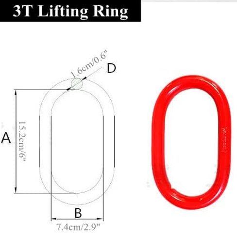 حلقة رفع مستطيلة 5/8 للرفع، حلقة ربط رفع 3 طن 6600 رطل لـ HammerLock in Kuwait