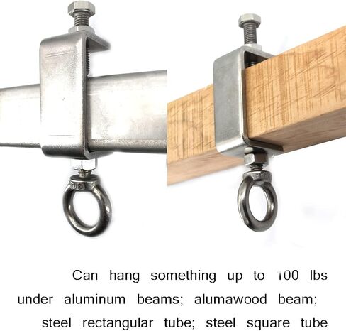 خطاف مشبك C مقاس 2 بوصة من الفولاذ المقاوم للصدأ؛ خطافات مشبك أنابيب للتعليق؛ مشبك معدني؛ شماعة مشبك شعاع؛ حلقة رفع شعاع الألومنيوم؛ حلقة رفع شعاع الألومنيوم. العرض القابل للقفل هو 1.33 بوصة ~ 2 بوصة (3 عبوات) in Kuwait