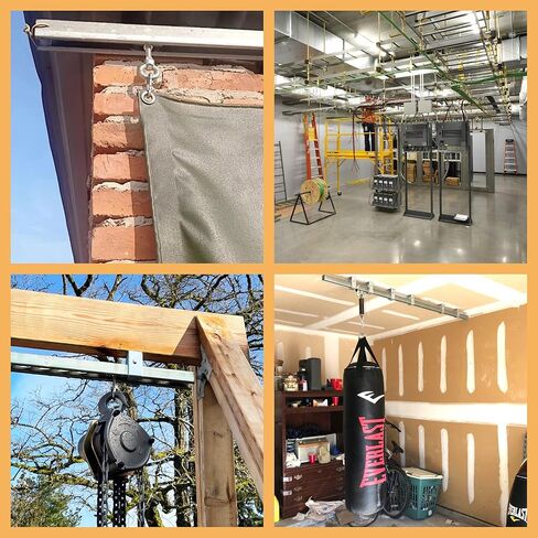 4Wheel Trolley Assembly Roller,Silent Unistrut Trolley Roller Stainless Steel with M12 Bolt and Lifting Eye Nuts for Use with 1-5/8" Wide and All1-5/8"Ortaller Strut Channel(2PC) in Kuwait