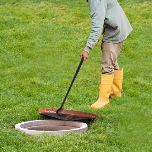 أداة ربط فتحة التفتيش الأصلية من Lesolar Tools، خطاف فردي مقاس 36 بوصة، رافع غطاء فتحة التفتيش، أغطية فتحات الرفع وغطاء تصريف العاصفة، خطاف أدوات فولاذي صلب للتحرك in Kuwait