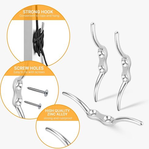 LAIWOO M25 Stainless Steel Pulley System Kit-Heavy-Duty Pulley Wheel, Pulley Block with Nylon Rope, Hooks, Eye Pad Plate, and Rope Cleat - Ideal for Lifting, DIY Projects, and Clothesline (2 Pack) in Saudi Arabia