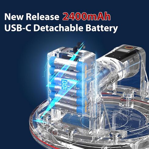 Electric Vacuum Suction Cup Lifter 8"-600lbs Max Load-Digital Display Suction Cups-Monitor-Auto Start Pump-Detachable Battery. Glass, Granite, Tile, Metal, Windshield Suction Cup Handles Tool. in Saudi Arabia