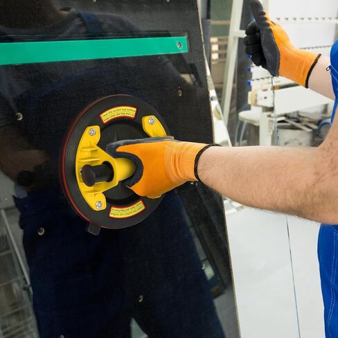 أكواب شفط زجاجية، عبوتان من أكواب الشفط شديدة التحمل مع مقبض فراغ لرفع الزجاج الكبير للبلاط والنوافذ والزجاج، سعة تحميل 240 رطل، حقيبة حمل (8 بوصة، أسود) in Kuwait