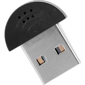 Gegong Mini USB Microphone Portable Computer Mic Noise Reduction Plug Play PC Laptop Recording Audio Adapter Compact USB 2.0 Voice Recognition Compatible (Black) in Kuwait